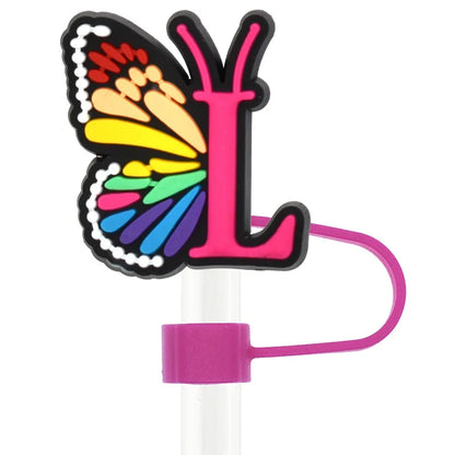 Cute Letter Pvc Straw Decorative Cap 1 Piece