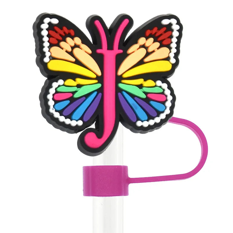 Cute Letter Pvc Straw Decorative Cap 1 Piece