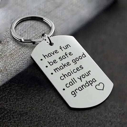 Cute Letter Titanium Steel Unisex Keychain