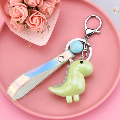 Cute Little Dinosaur Colorful Rope Keychain Wholesale Nihaojewelry