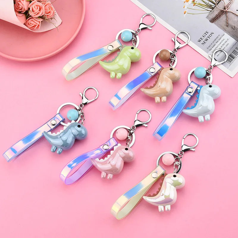 Cute Little Dinosaur Colorful Rope Keychain Wholesale Nihaojewelry