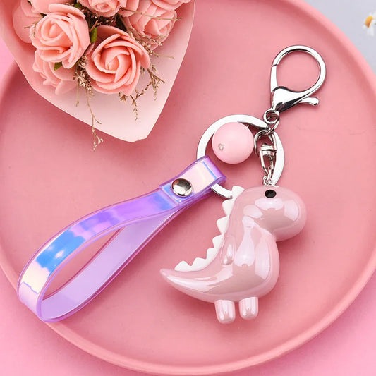 Cute Little Dinosaur Colorful Rope Keychain Wholesale Nihaojewelry