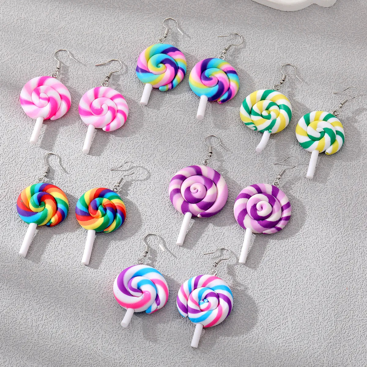 Cute Lollipop Resin Soft Clay Women's Drop Earrings 1 Pair