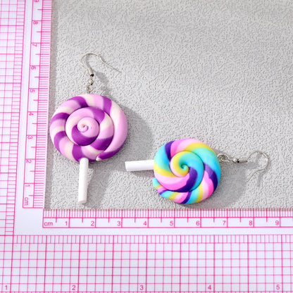 Cute Lollipop Resin Soft Clay Women's Drop Earrings 1 Pair