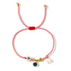 Cute Modern Style Classic Style Geometric Eye Rhinestones Alloy Wholesale Drawstring Bracelets