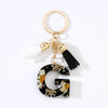 Cute Modern Style Letter Bee Daisy Alloy Resin Epoxy Bag Pendant Keychain