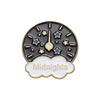 Cute Modern Style Sweet Letter Star Clock Alloy Plating Unisex Brooches