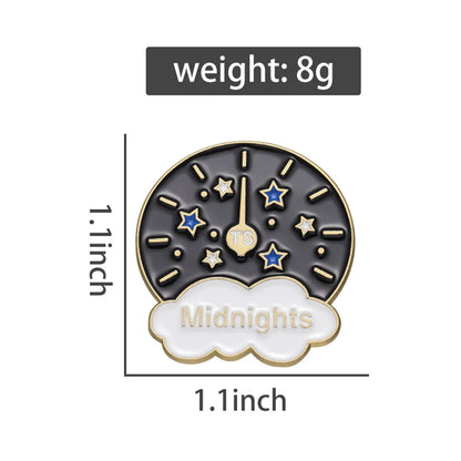 Cute Modern Style Sweet Letter Star Clock Alloy Plating Unisex Brooches