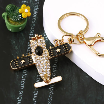 Cute Motorcycle Car Airplane Alloy Unisex Keychain