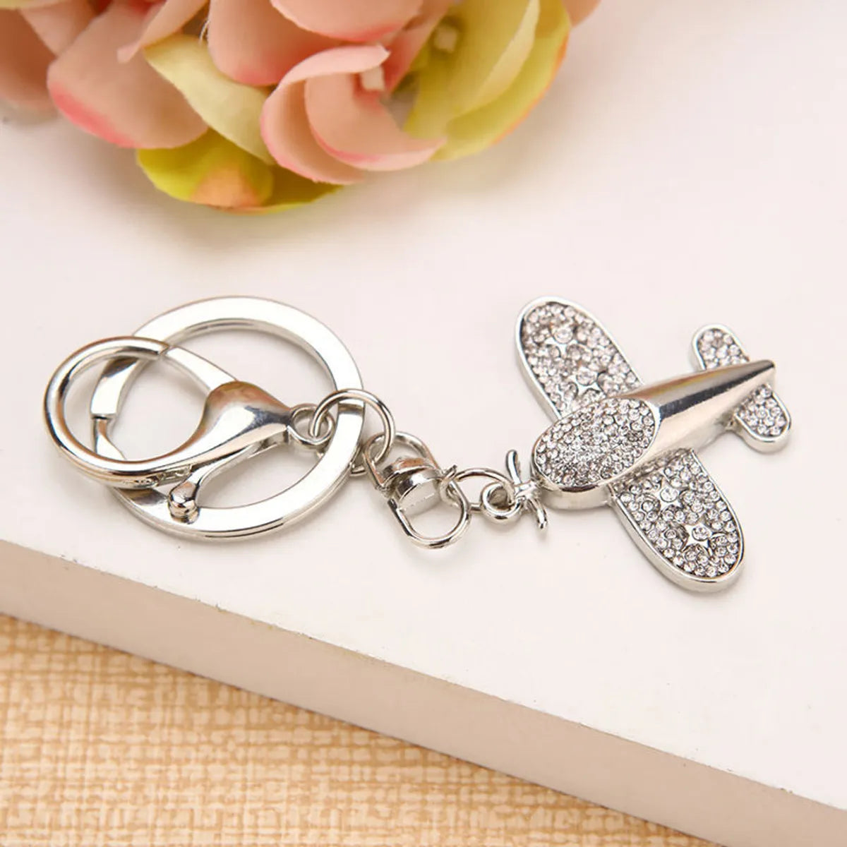 Cute Motorcycle Car Airplane Alloy Unisex Keychain