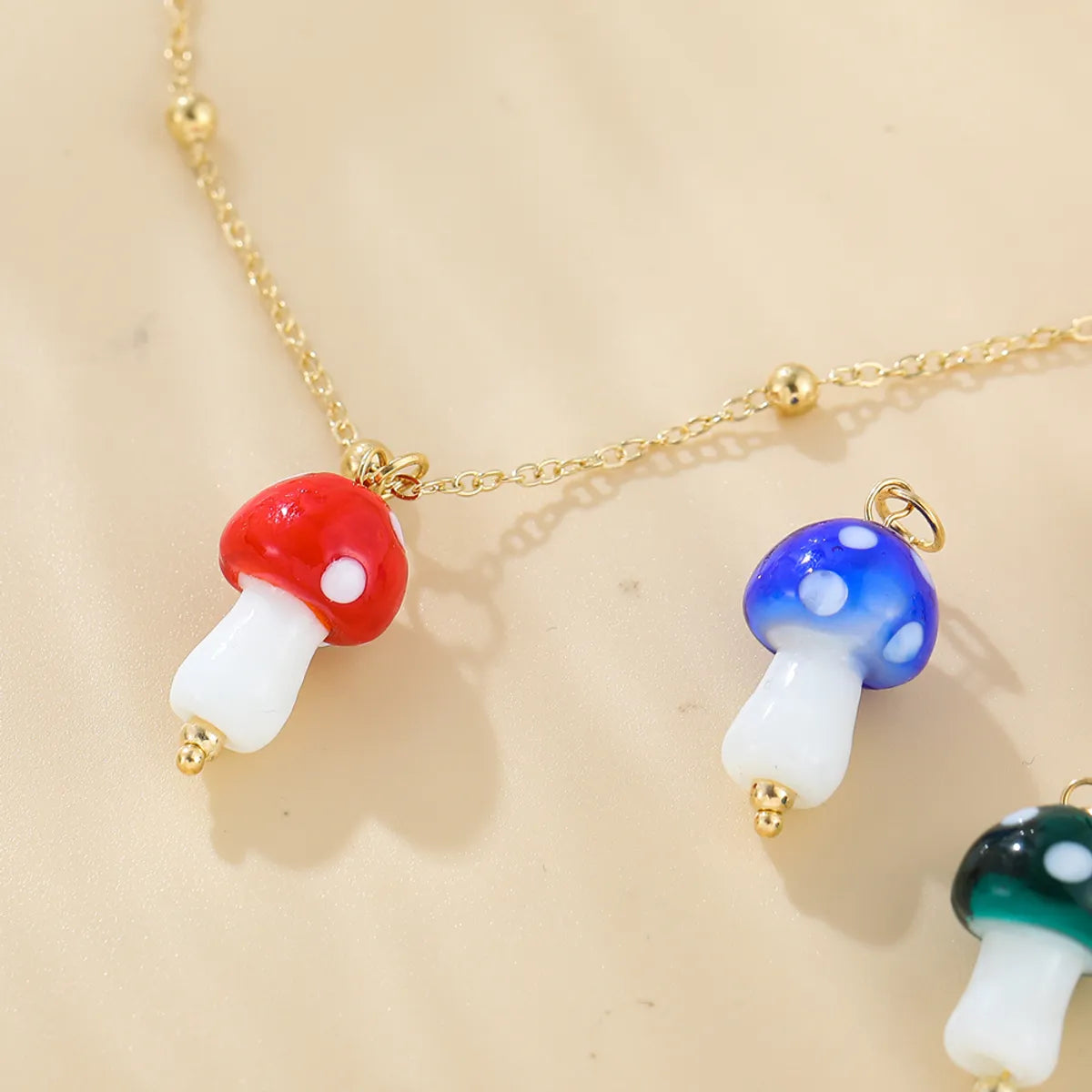 Cute Mushroom Alloy Plating Women's Pendant Necklace