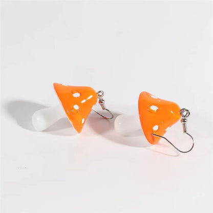 Cute Mushroom Alloy Women'S Drop Earrings