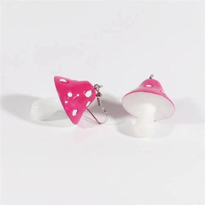 Cute Mushroom Alloy Women'S Drop Earrings