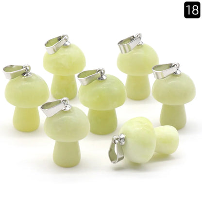 Cute Mushroom Natural Stone Polishing Jewelry Accessories 1 Piece