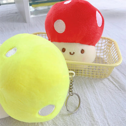 Cute Mushroom Pp Cotton Unisex Bag Pendant Keychain