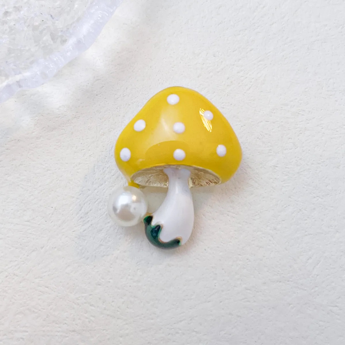 Cute Mushroom Zinc Alloy Enamel Plating Inlay Pearl Women'S Brooches