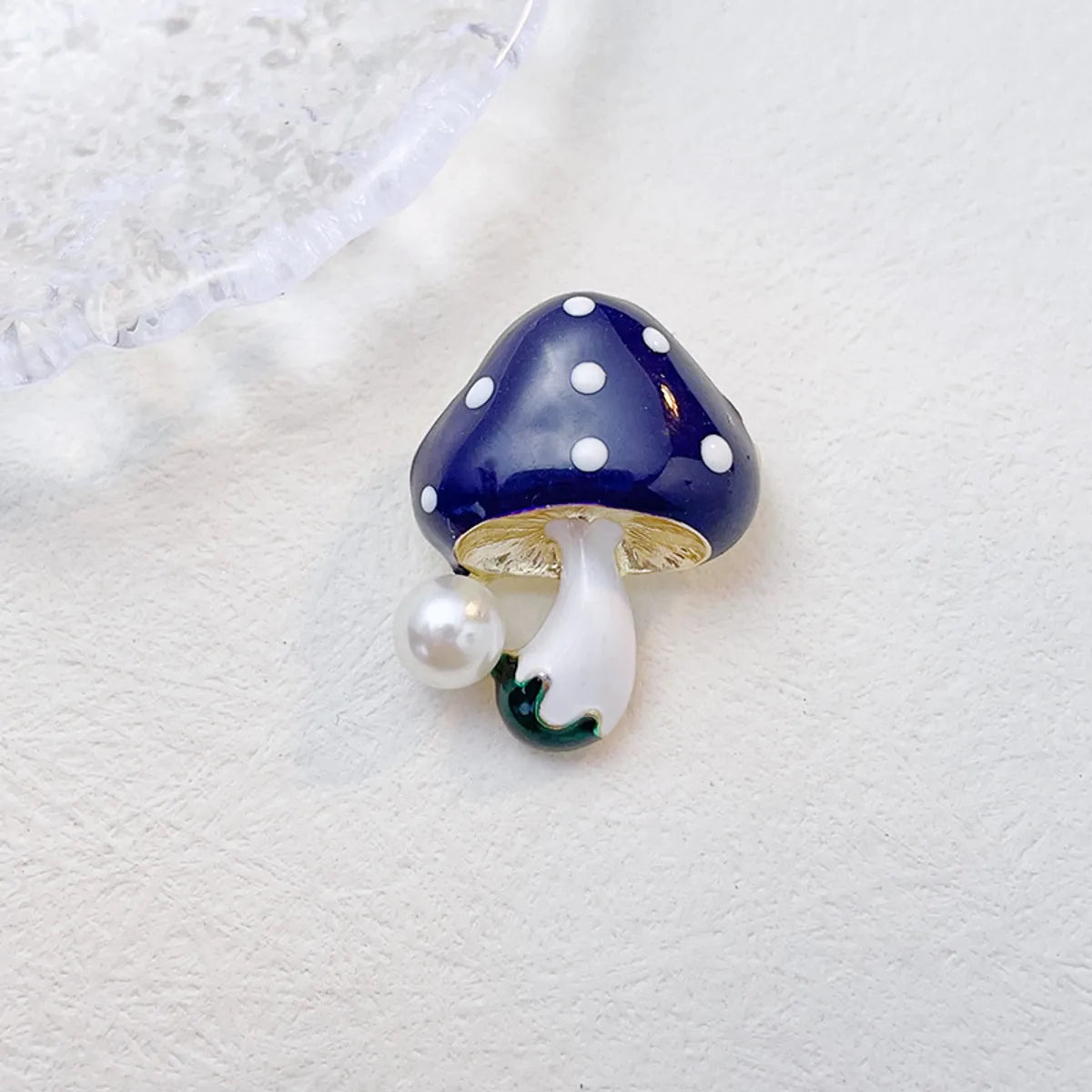 Cute Mushroom Zinc Alloy Enamel Plating Inlay Pearl Women'S Brooches