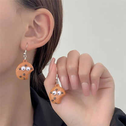 Cute Novelty Cookies Milk Resin Women's Dangling Earrings