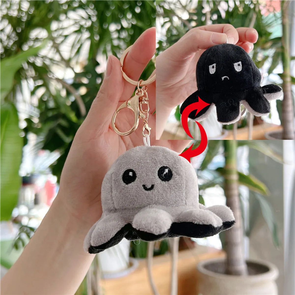 Cute Octopus Pp Cotton Women'S Bag Pendant Keychain