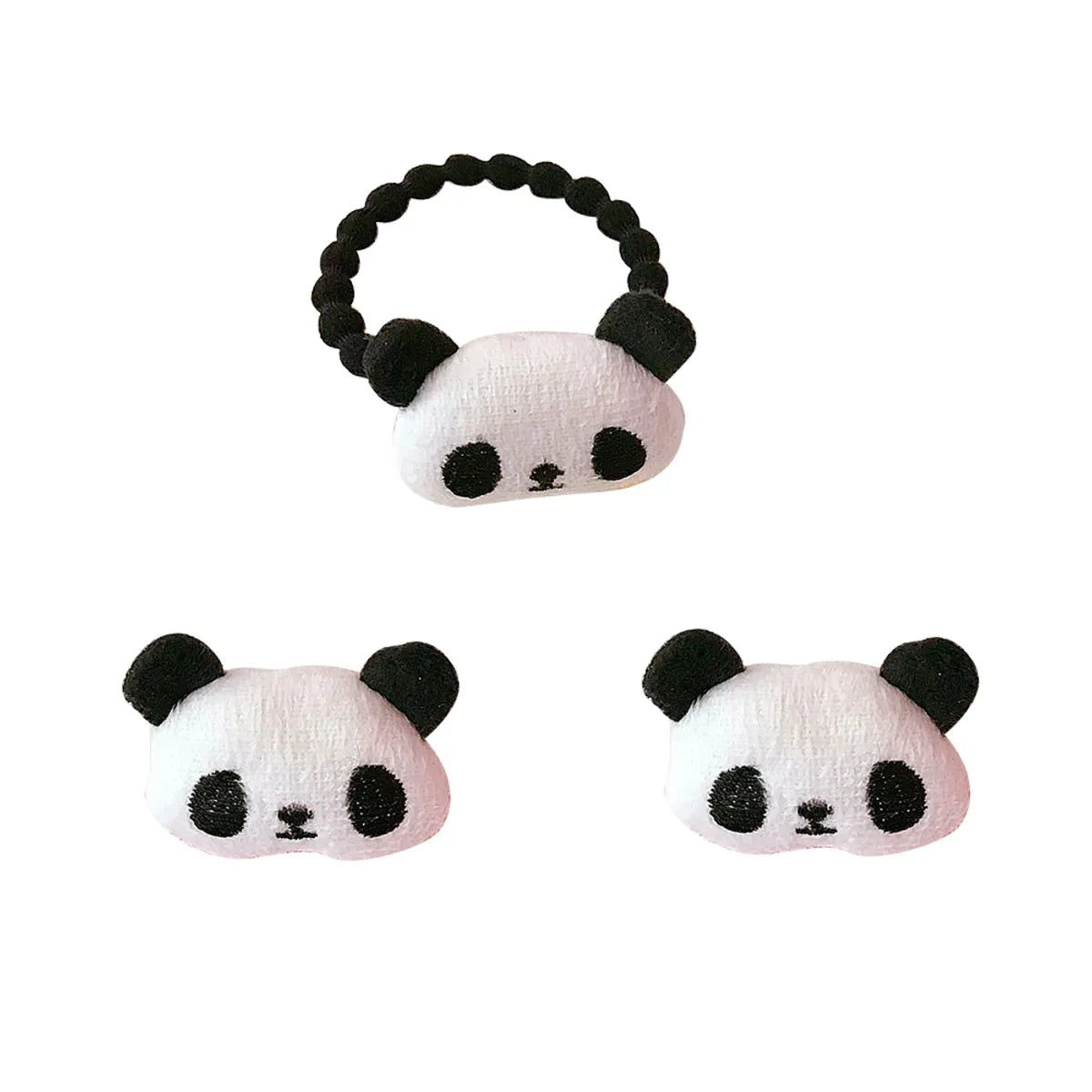 Cute Panda Plush Handmade Hair Clip Hair Tie Brooches 1 Piece