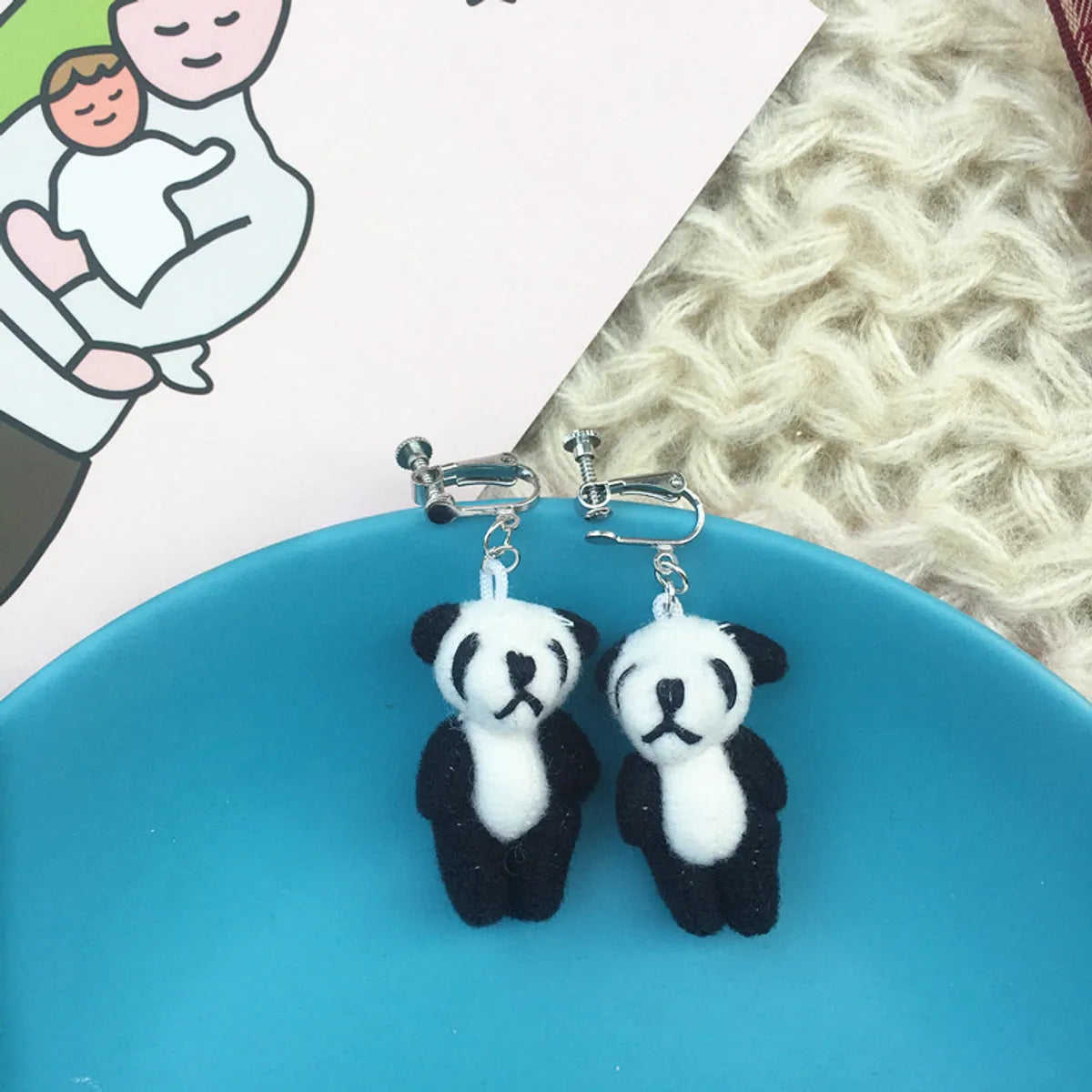 Cartoon Style Animal No Inlaid Earrings