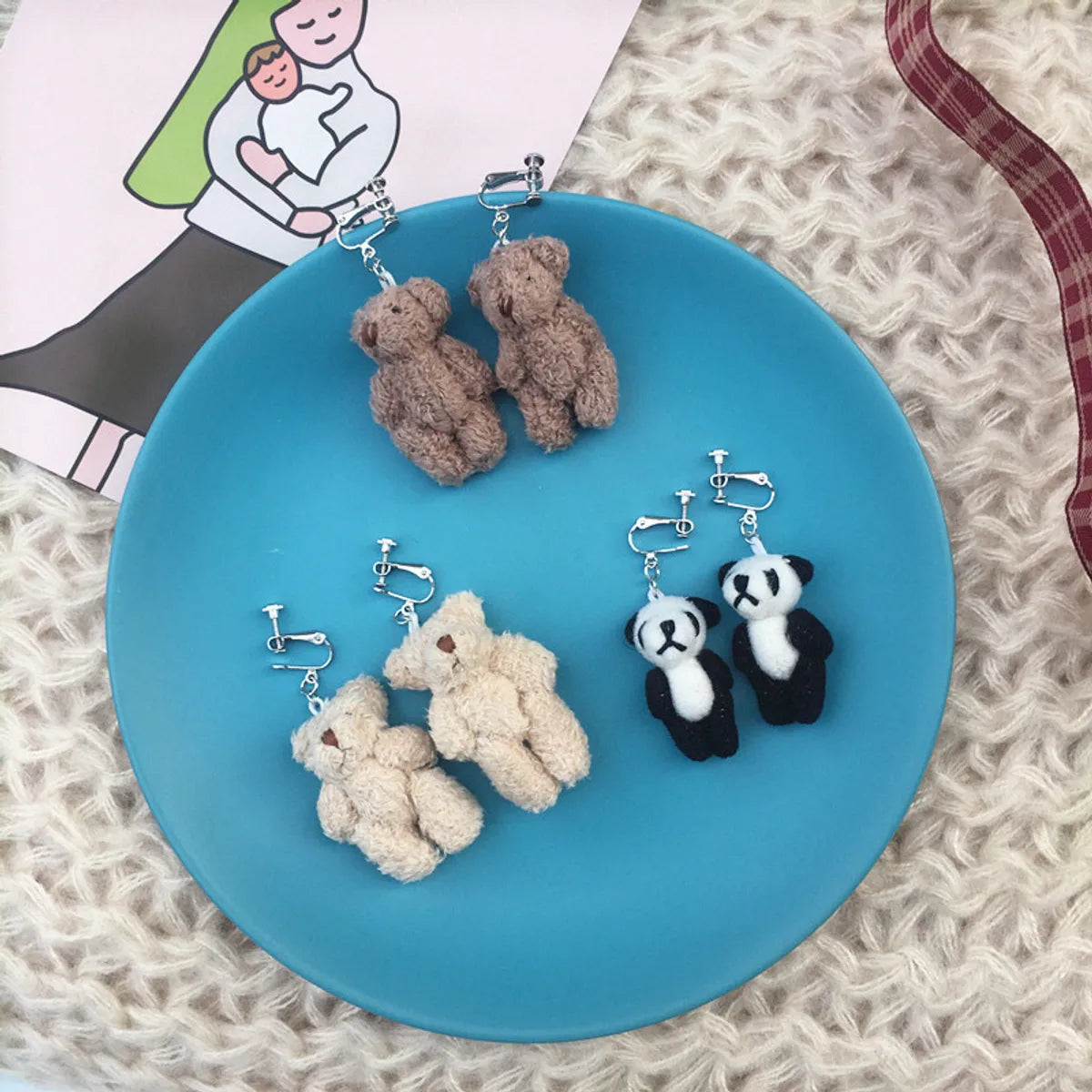 Cartoon Style Animal No Inlaid Earrings