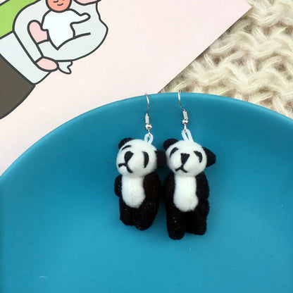 Cartoon Style Animal No Inlaid Earrings