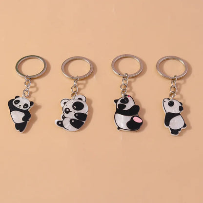 Cute Panda Zinc Alloy Keychain