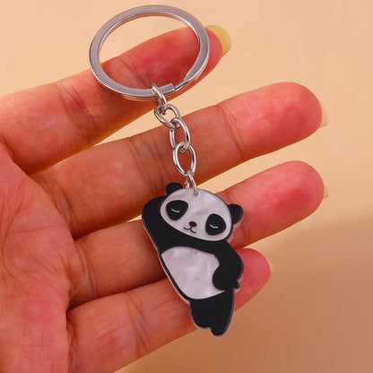 Cute Panda Zinc Alloy Keychain