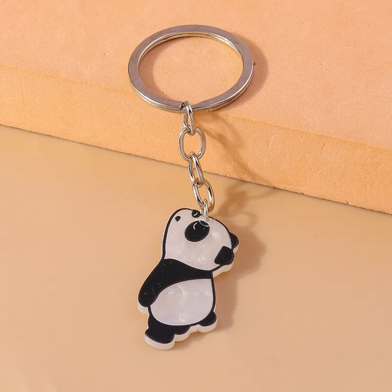 Cute Panda Zinc Alloy Keychain