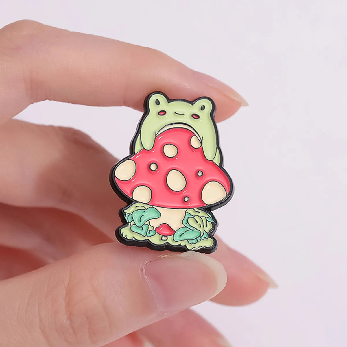 Cute Pastoral Cartoon Mushroom Frog Alloy Plating Unisex Brooches