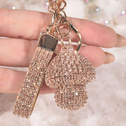 Cute Pastoral Mushroom Artificial Crystal Women'S Bag Pendant Keychain