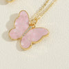 Cute Pastoral Simple Style Butterfly Copper Plating 14k Gold Plated Pendant Necklace