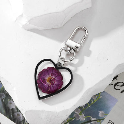 Cute Pastoral Simple Style Flower Alloy Resin Keychain