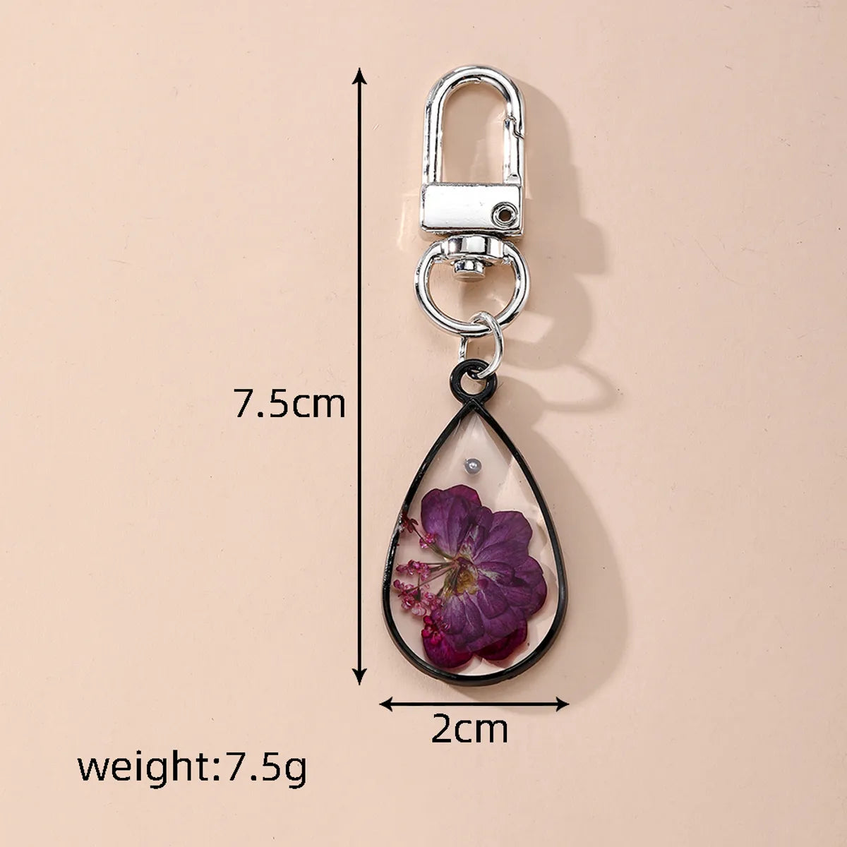 Cute Pastoral Simple Style Flower Alloy Resin Keychain