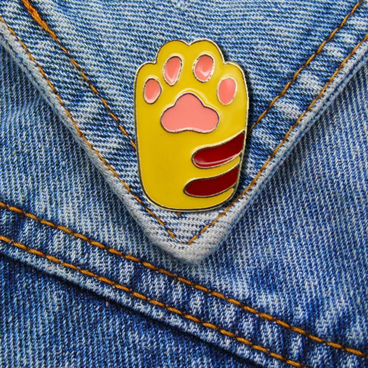 Cute Paw Print Alloy Enamel Unisex Brooches