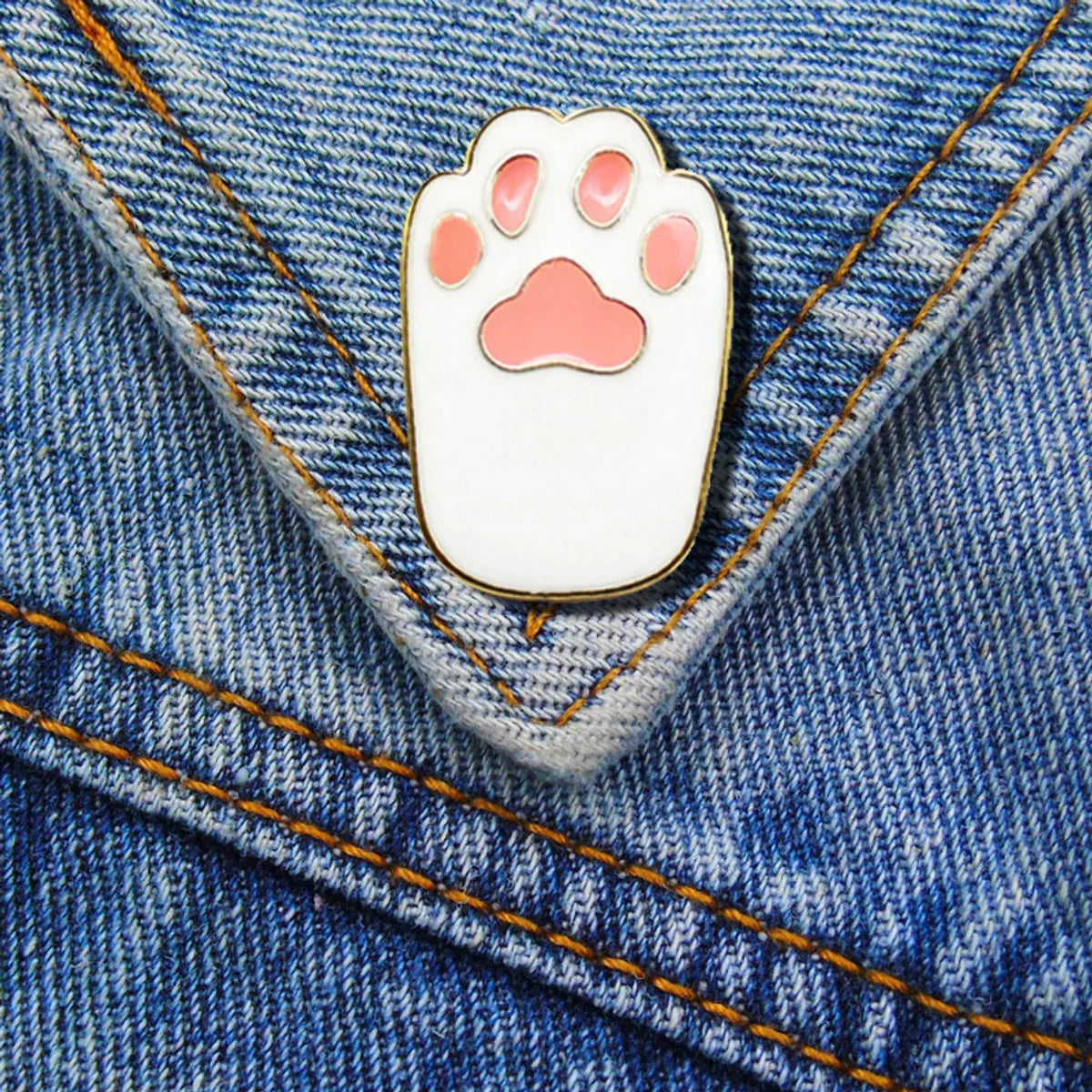 Cute Paw Print Alloy Enamel Unisex Brooches