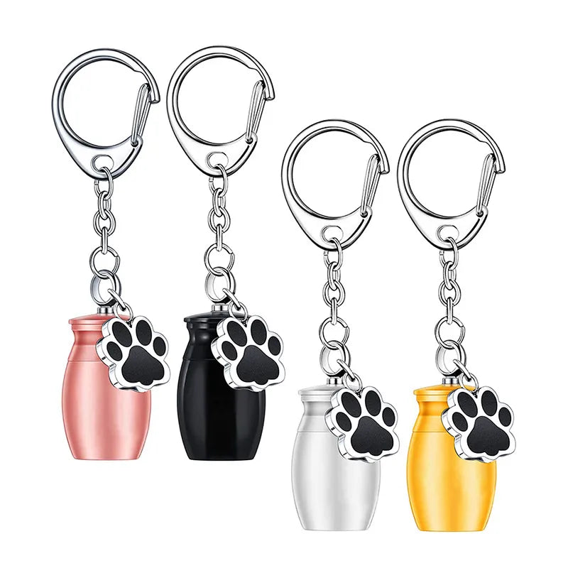 Cute Paw Print Metal Women'S Keychain