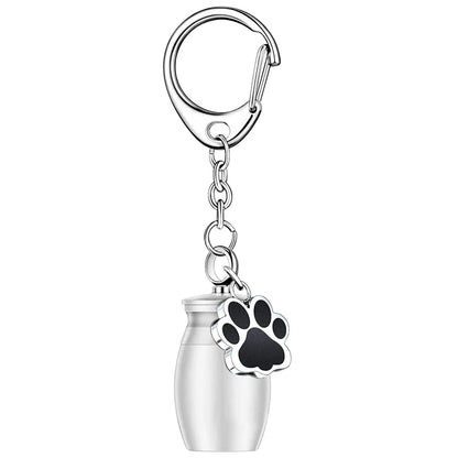 Cute Paw Print Metal Women'S Keychain