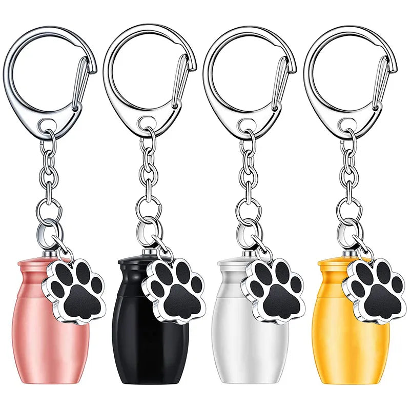 Cute Paw Print Metal Women'S Keychain