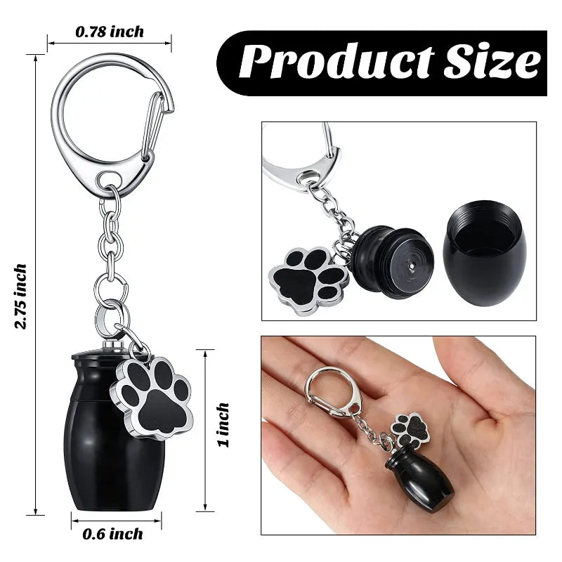 Cute Paw Print Metal Women'S Keychain