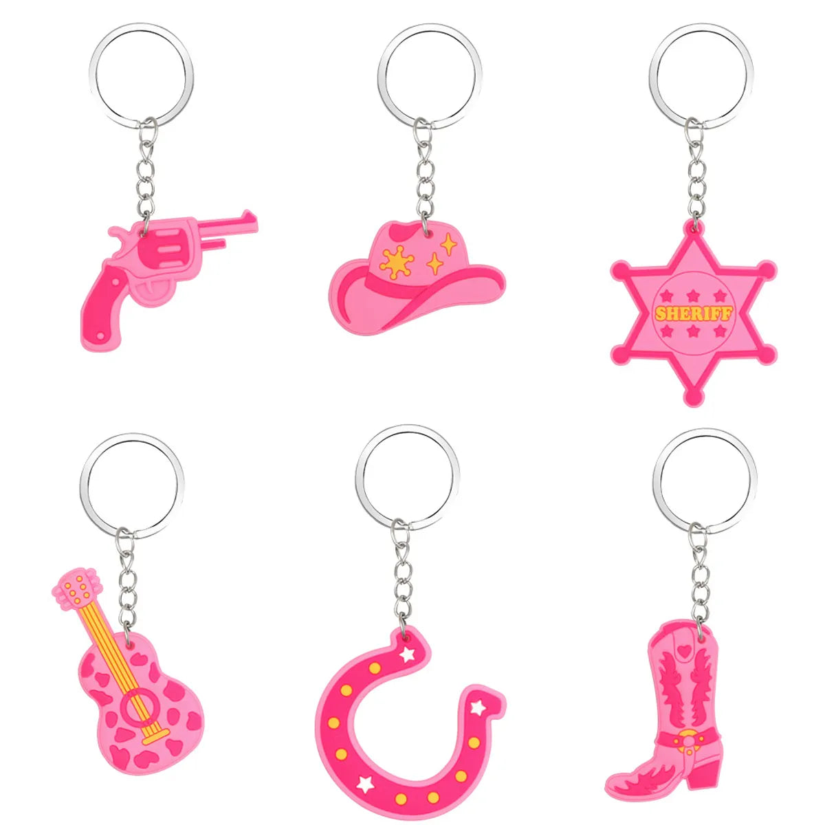 Cute Pistol Boots PVC Unisex Bag Pendant Keychain