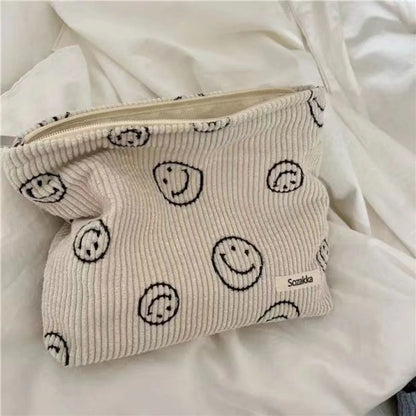 Cute Printing Canvas Square Makeup Bags