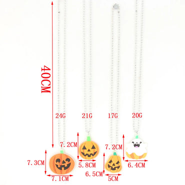 Cute Pumpkin PVC Halloween Unisex Pendant Necklace