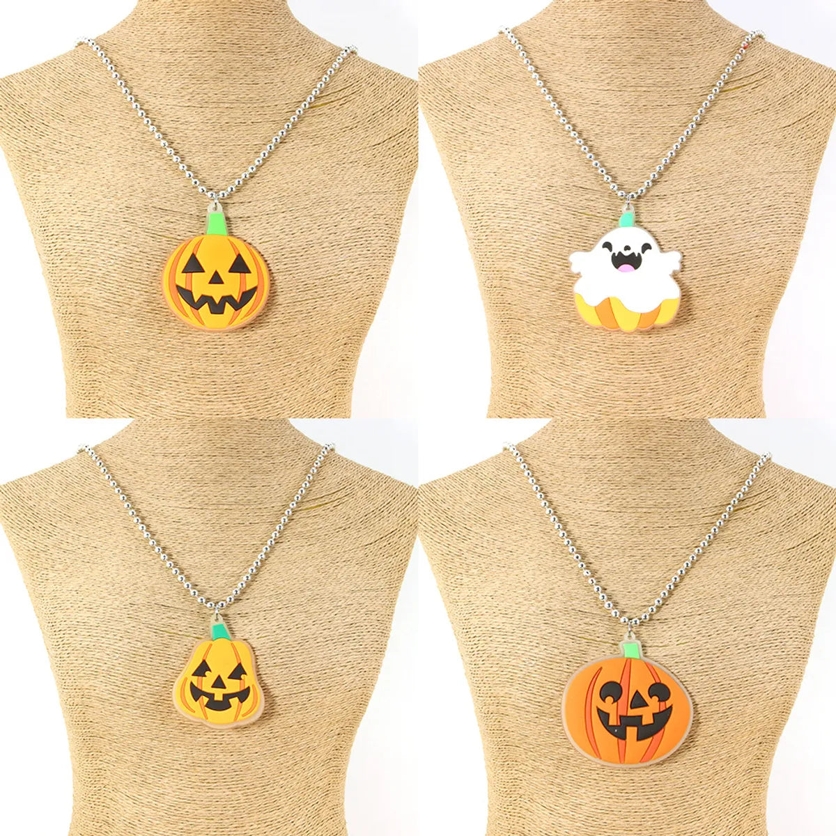 Cute Pumpkin PVC Halloween Unisex Pendant Necklace