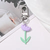 Cute Queen Bridal Floral Alloy Asymmetrical Alloy Keychain