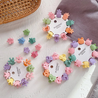 Cute Rabbit Crown Flower Plastic Resin Hair Clip 1 Set