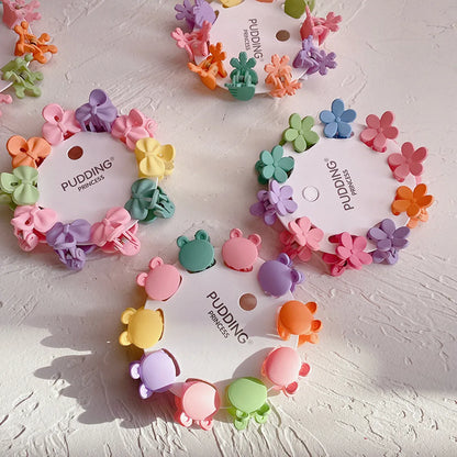 Cute Rabbit Crown Flower Plastic Resin Hair Clip 1 Set