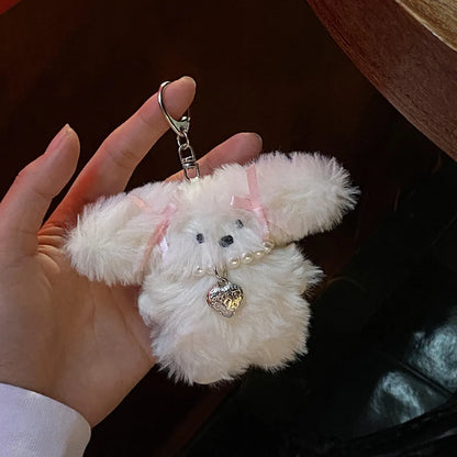 Cute Rabbit Plush Women'S Bag Pendant Keychain