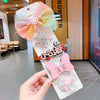 Cute Rabbit Rainbow Bow Knot Alloy Gauze Hair Clip 1 Set